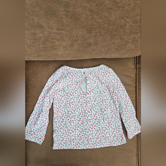 7 For All Mankind Pink Floral Kids Shirt - Picture 2 of 3